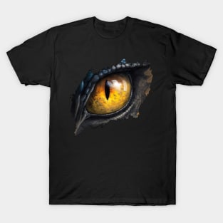 Fantasy Black Dragon Eye "The Golden Eye" T-Shirt